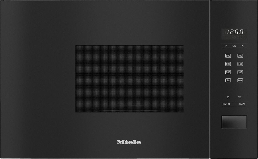 Miele M2230SC Einbau-Mikrowellengerät Obsidianschwarz Mikrowellengeräte, 35cm Höhe, Einbau