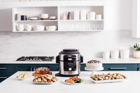Ninja OL750EU Foodi MAX Multikocher mit Smart Deckel 7,5L, 14-in-1 Multicooker