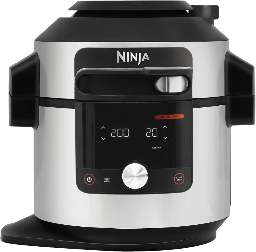 Ninja OL750EU Foodi MAX Multikocher mit Smart Deckel 7,5L, 14-in-1 Multicooker