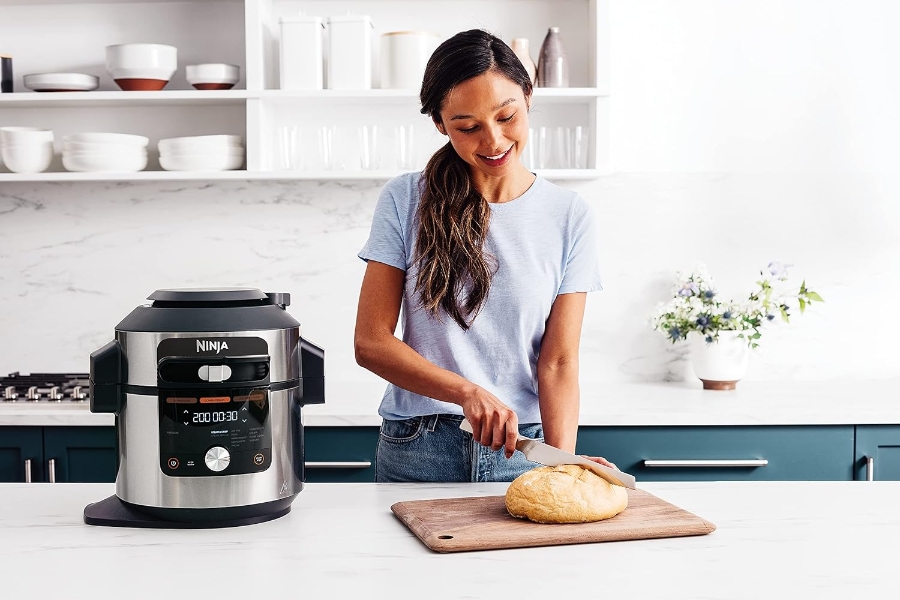 Ninja OL750EU Foodi MAX Multikocher mit Smart Deckel 7,5L, 14-in-1 Multicooker