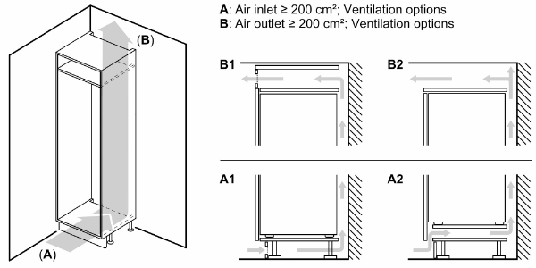 Siemens KI86V5SE0 Einbau-Kühl-Gefrier-Kombination 178cm Schlepptürmontage