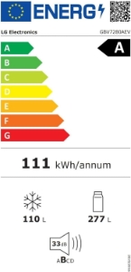 LG GBV7280AEV Kühl-Gefrierkombination mit FlatDoor-Design Total NoFrost, DoorCooling+,Essence Black Steel