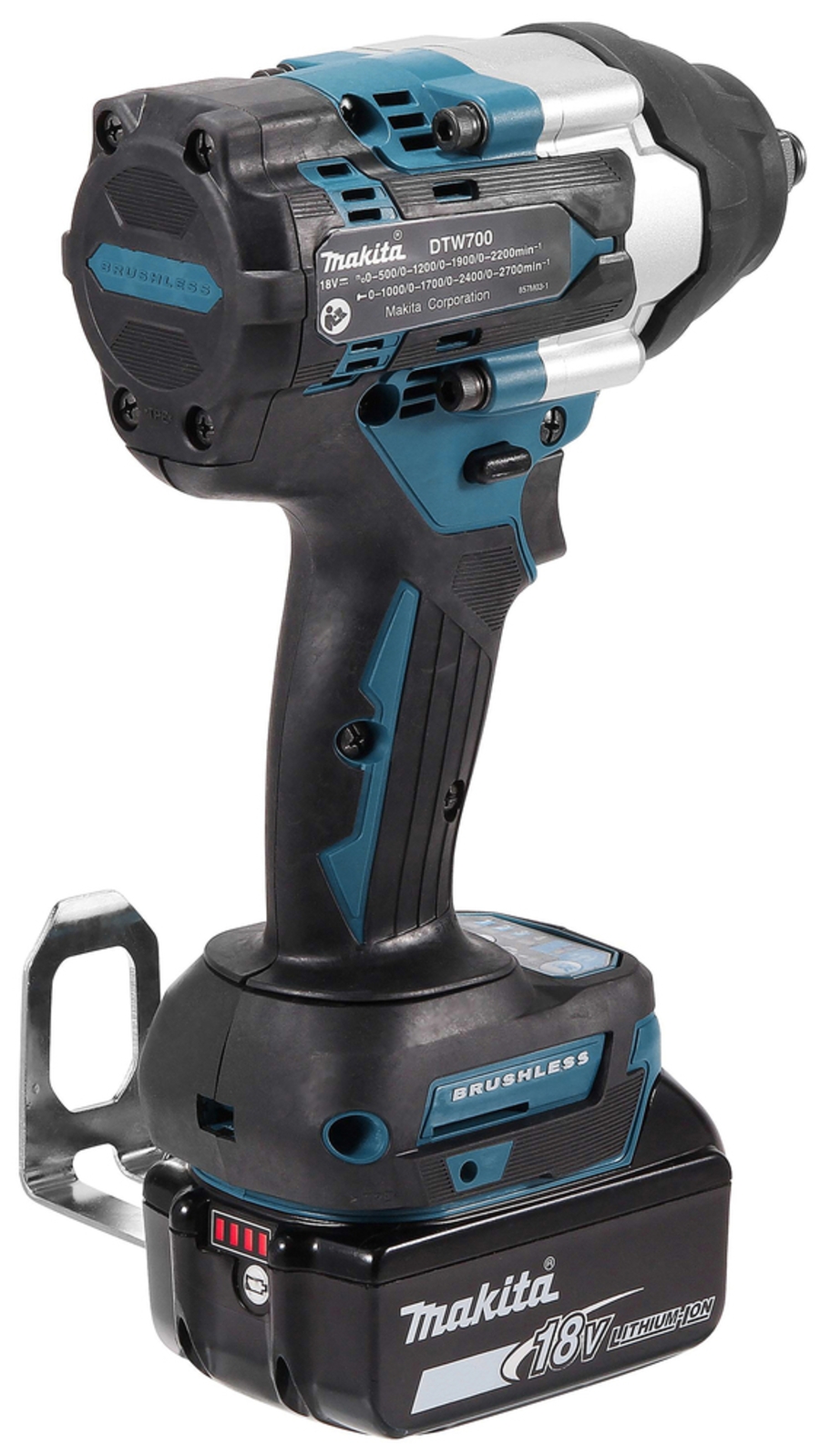 Makita DTW700Z Akku-Schlagschrauber LXT 18 V • 1/2" mit Sicherungsstift • 700 Nm • 0 - 2.200 U/min