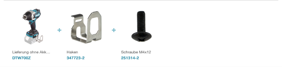 Makita DTW700Z Akku-Schlagschrauber LXT 18 V • 1/2" mit Sicherungsstift • 700 Nm • 0 - 2.200 U/min