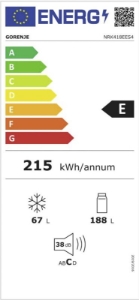 Gorenje NRK418EES4 Kühl-/Gefrierkombinationen Stand NoFrost