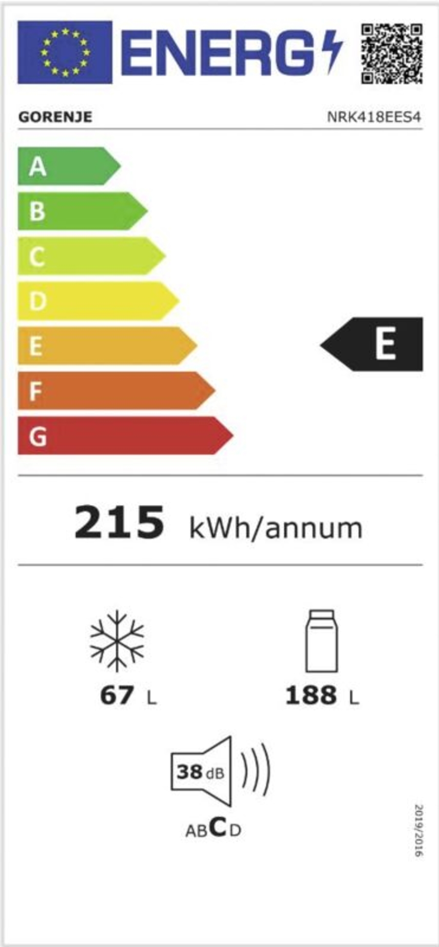 Gorenje NRK418EES4 Kühl-/Gefrierkombinationen Stand NoFrost
