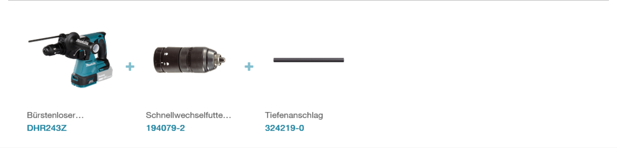 Makita DHR243Z Akku-Bohrhammer LXT 18 V • SDS-PLUS • 24 mm • 2,0 J