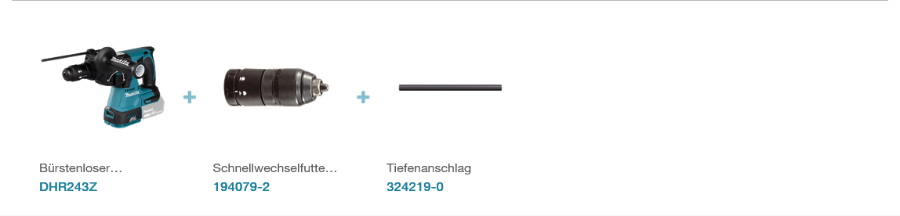 Makita DHR243Z Akku-Bohrhammer LXT 18 V • SDS-PLUS • 24 mm • 2,0 J
