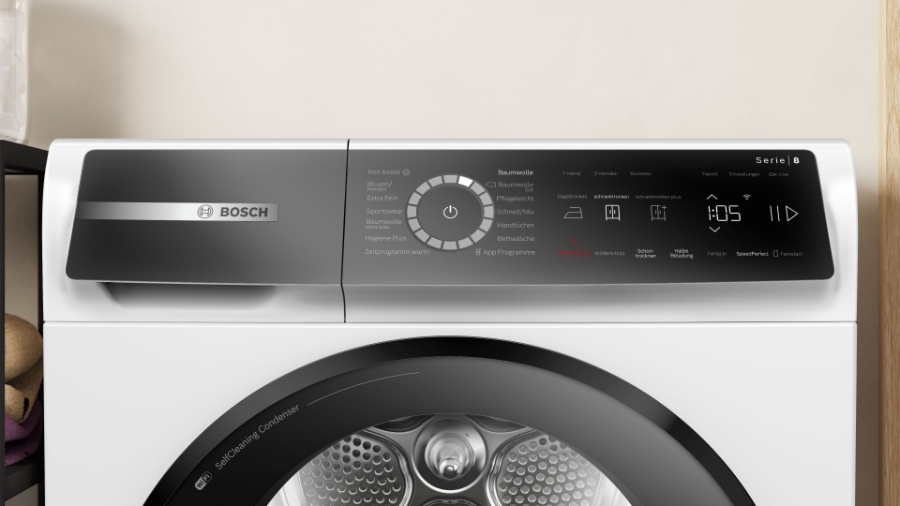 Bosch WQB246C40 Wärmenpumpentrockner 9 kg A+++ Selbstreinigender Kondensator,Auto Dry,SmartDry
