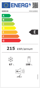 Gorenje NRK418EEW4 Kühl-/Gefrierkombination Stand NoFrost Plus