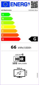 LG OLED48C38LA Fernseher Ultra HD HDR OLED evo 48" - Schwarz 