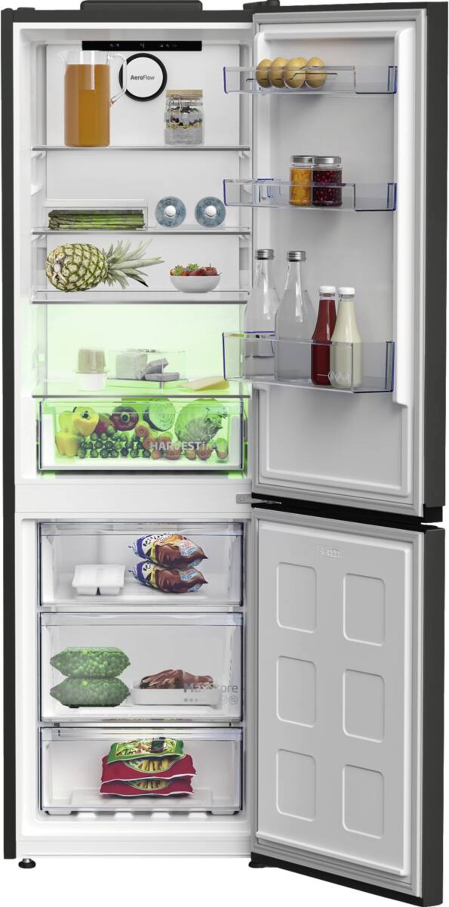 Beko B5RCNA366HG Kühl-/Gefrierkombinationen Stand  Manhattan-Grau, NoFrost
