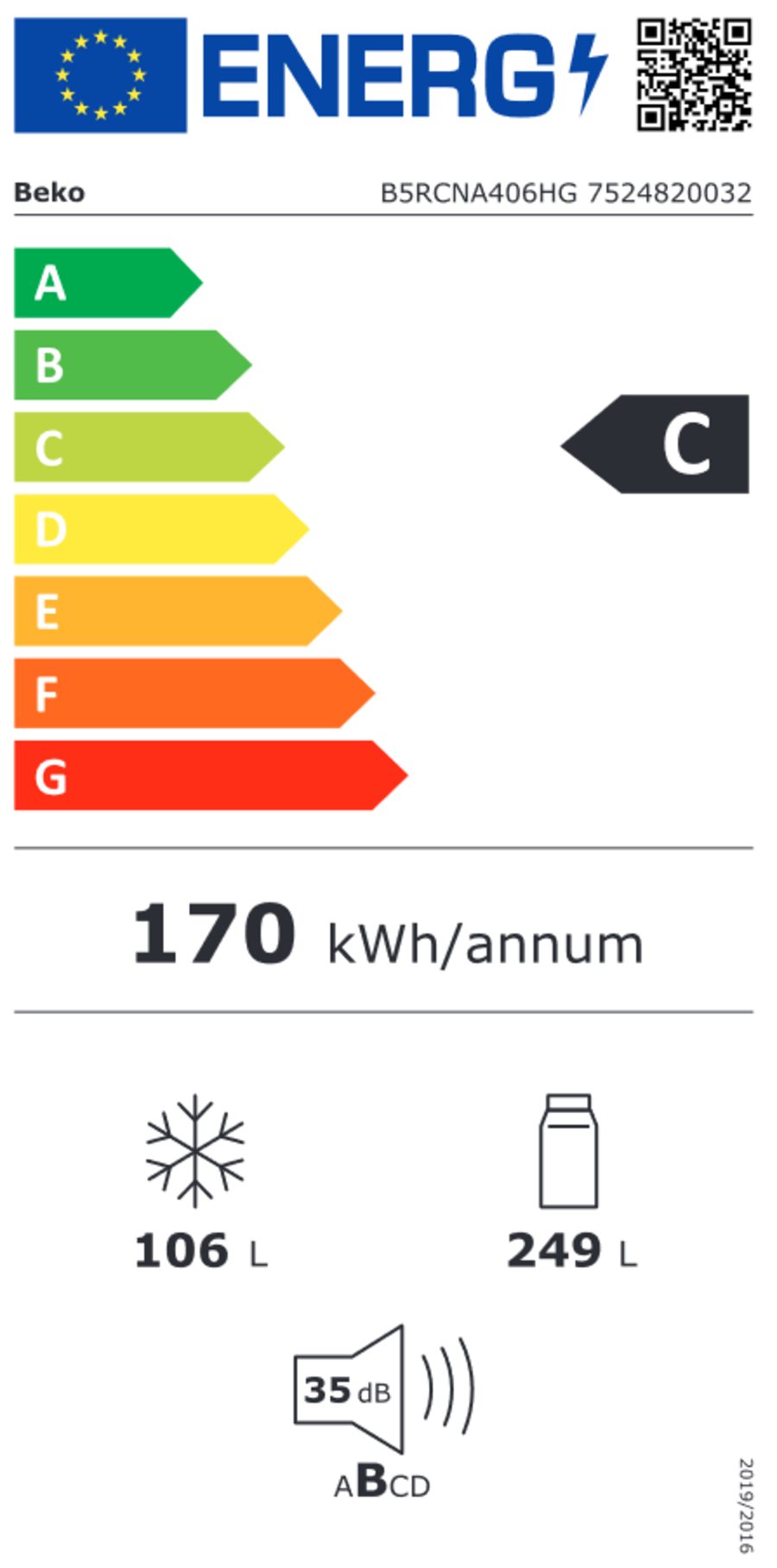 Beko B5RCNA406HG Kühl-Gefrierkombination, NoFrost 