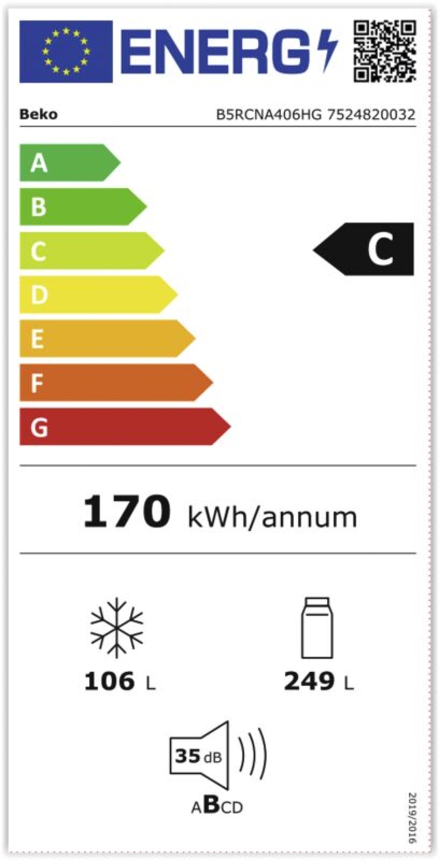Beko B5RCNA406HG Kühl-Gefrierkombination, NoFrost 