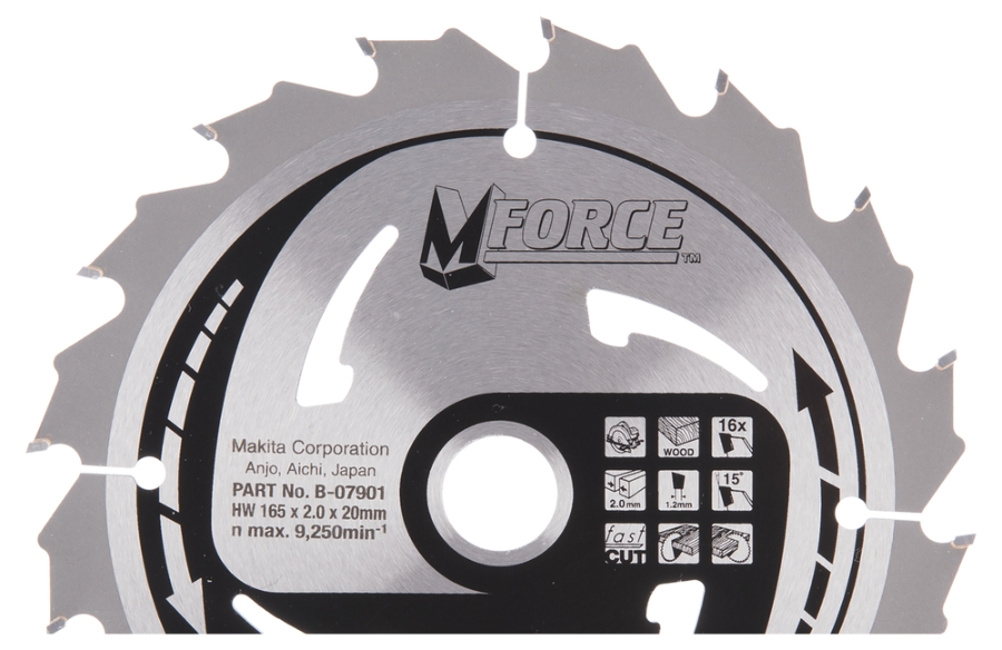 Makita B-07901 Kreissägeblatt für Holz 165 x 20 mm • 16 Zähne
