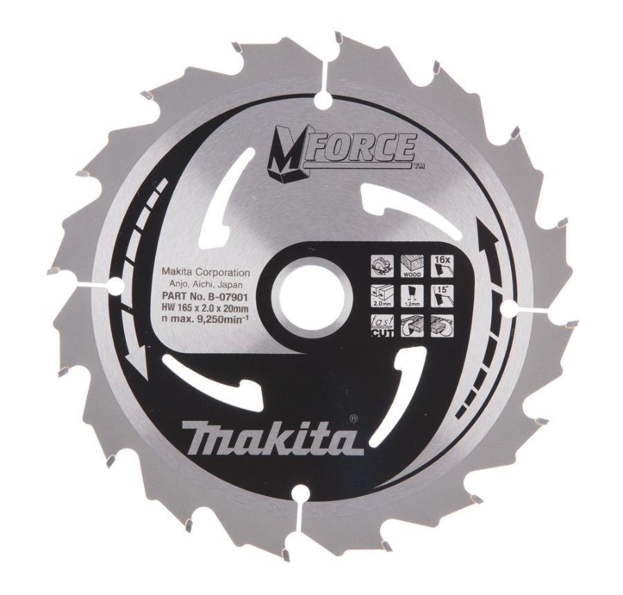 Makita B-07901 Kreissägeblatt für Holz 165 x 20 mm • 16 Zähne