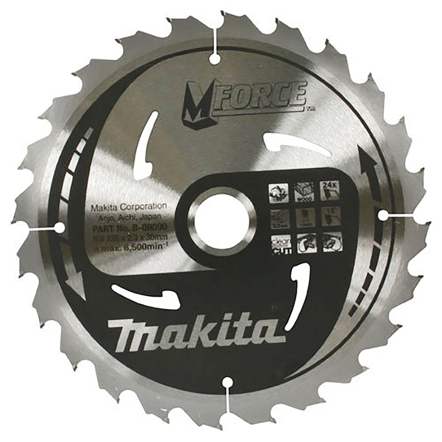 Makita B-08084  Kreissägeblatt für Holz 230 x 30 mm • 24 Zähne