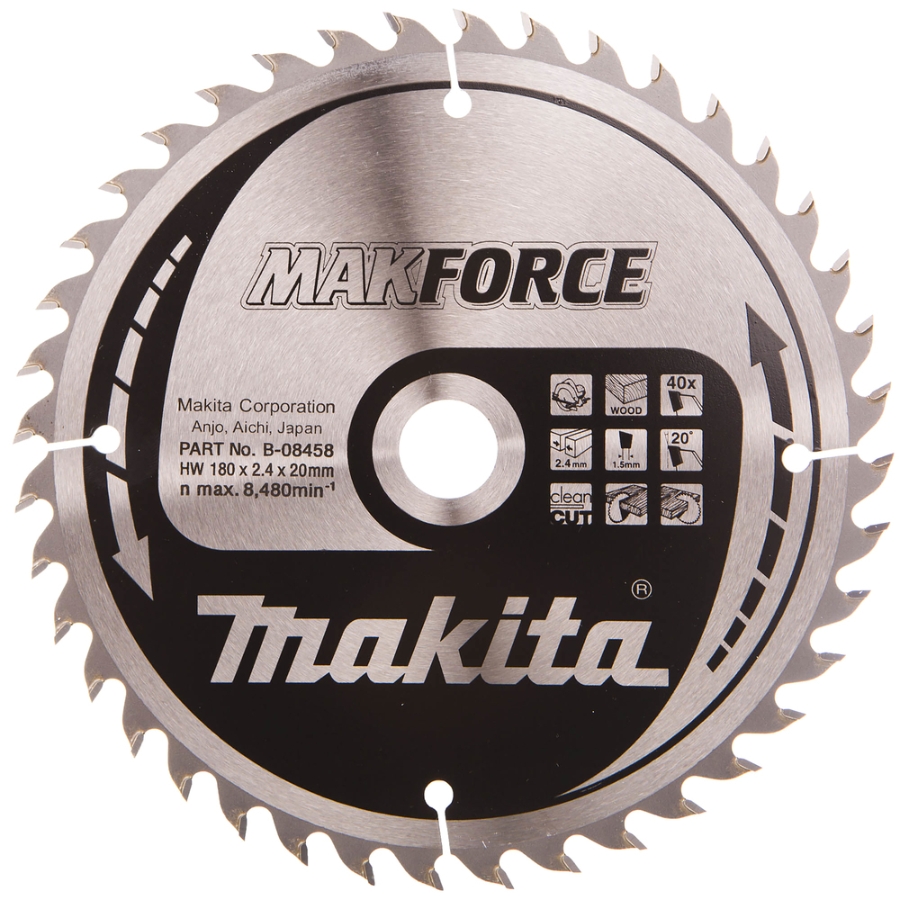 Makita B-08458 Kreissägeblatt für Holz 180 x 20 mm • 40 Zähne