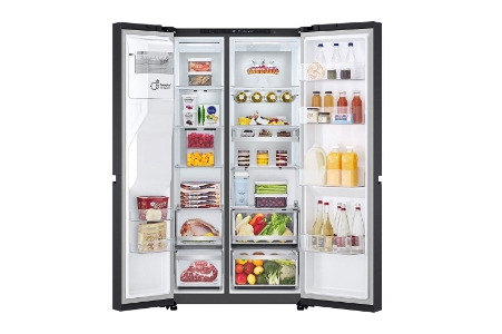LG GSLE91EVAC Side by Side Total NoFrost Eis-, Crushed Ice- Wasserspender mit UVnano