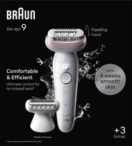 Braun Personal Care Silk-epil 9-030 SensoSmart TM Epilierer  für eine einfache Haarentfernung, seidig-glatte Haut,