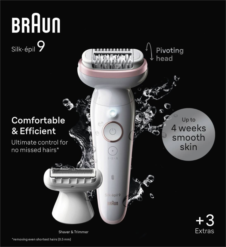 Braun Personal Care Silk-epil 9-030 SensoSmart TM Epilierer  für eine einfache Haarentfernung, seidig-glatte Haut,
