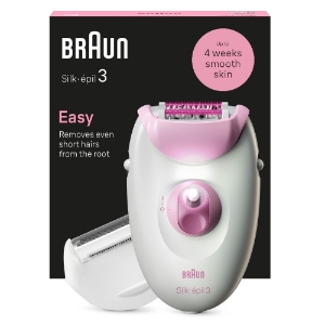 Braun Personal Care Silk-epil 3-031 kabelgebundener Epilierer für eine einfache Haarentfernung, wochenlang seidig-glatte Haut, Rosa