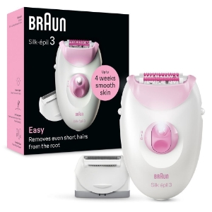 Braun Personal Care Silk-epil 3-031 kabelgebundener Epilierer für eine einfache Haarentfernung, wochenlang seidig-glatte Haut, Rosa