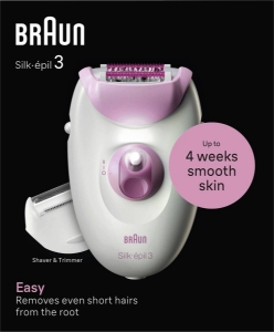 Braun Personal Care Silk-épil 3-031 Haarentfernung, wochenlang seidig-glatte Haut, Rosa