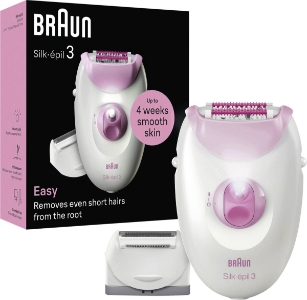 Braun Personal Care Silk-épil 3-031 Haarentfernung, wochenlang seidig-glatte Haut, Rosa