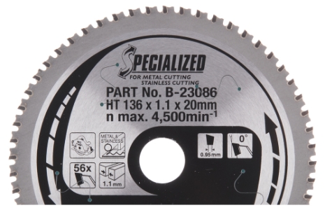 Makita B-23086 Sägeblatt für Edelstahl 136 x 20 mm • 56 Zähne