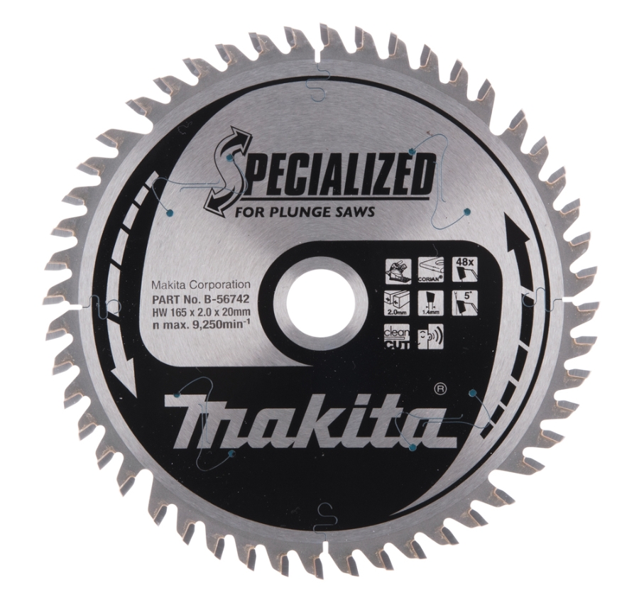 Makita  B-56742 Sägeblatt für Corian (Tauchsäge) 165 x 20 mm • 48 Zähne