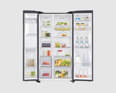 Samsung RS65DG54R3B1EF Side-by-Side  635 Liter Schwarz Festwasseranschluss