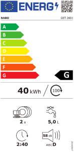 Nabo GST 2601 Mini (Tisch) Geschirrspüler  6 Programme