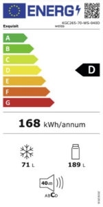 Exquisit KGC265-70-WS-040D Kühl-/Gefrierkombination  Stand Weiss 