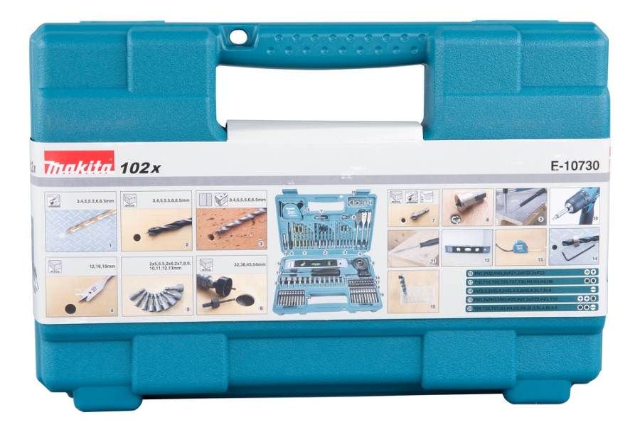 Makita E-10730 Koffer Bit- und Bohrerset 102-teiliges 