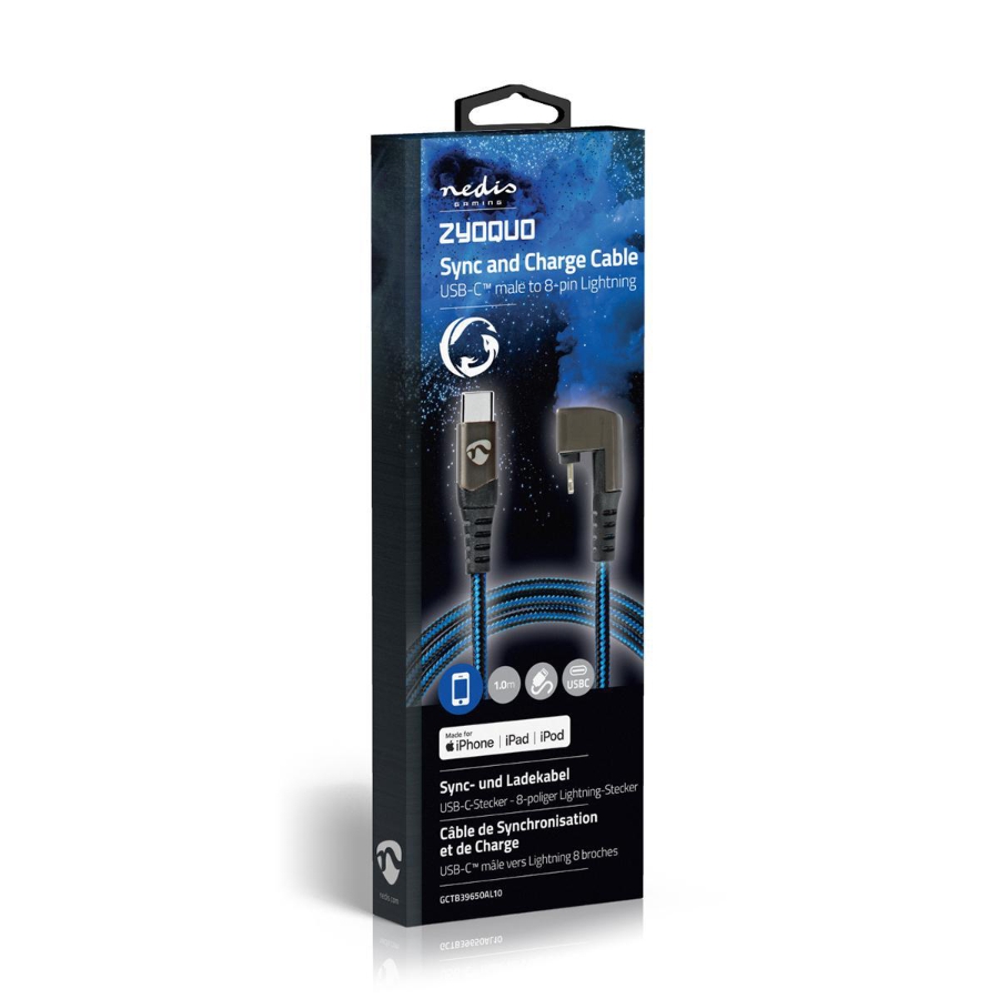 Nedis GCTB39650AL10 USB-Kabel USB 2.0 | Apple Lightning 8-Pin | USB-C™ Stecker | 60 W | 48