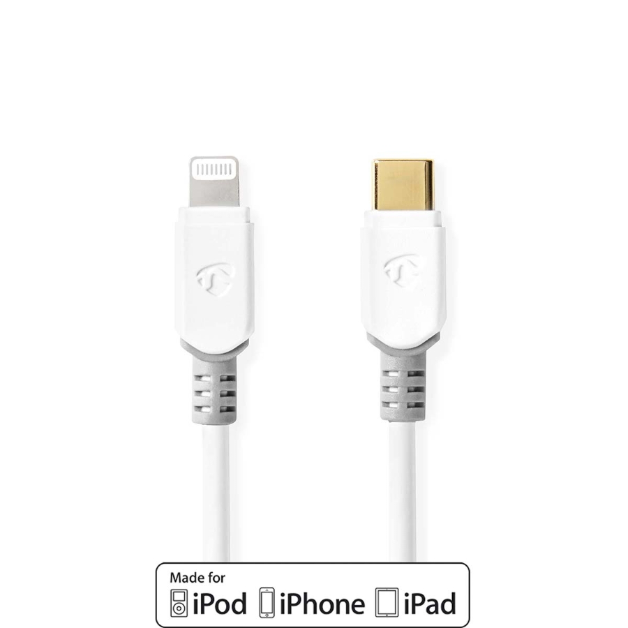 Nedis CCBW39650WT10 Lightning Kabel USB 2.0 | Apple Lightning 8-Pin | USB-C™ Stecker |