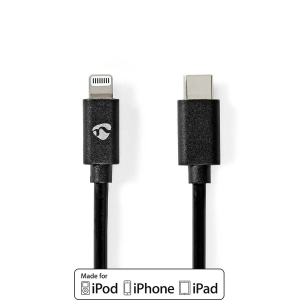 Nedis CCGP39650BK20 Lightning Kabel USB 2.0 | Apple Lightning 8-Pin | USB-C™ Stecker | 480 Mbps
