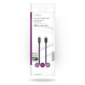 Nedis CCGP39650BK20 Lightning Kabel USB 2.0 | Apple Lightning 8-Pin | USB-C™ Stecker | 480 Mbps