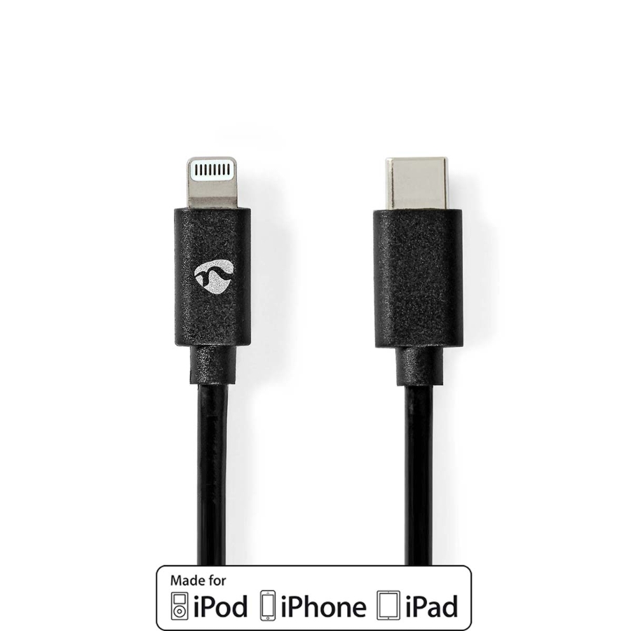 Nedis CCGP39650BK20 Lightning Kabel USB 2.0 | Apple Lightning 8-Pin | USB-C™ Stecker | 480 Mbps