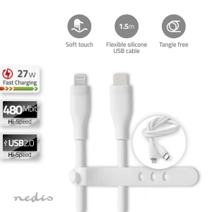 Nedis CCGB39800WT15 Lightning Kabel USB 2.0 | Apple Lightning 8-Pin | USB-C™ Stecker | 480 Mbps