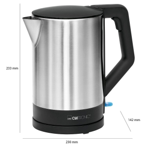 Clatronic WKS 3692 sw Wasserkocher, 1,5 l, 2200 W, inox 
