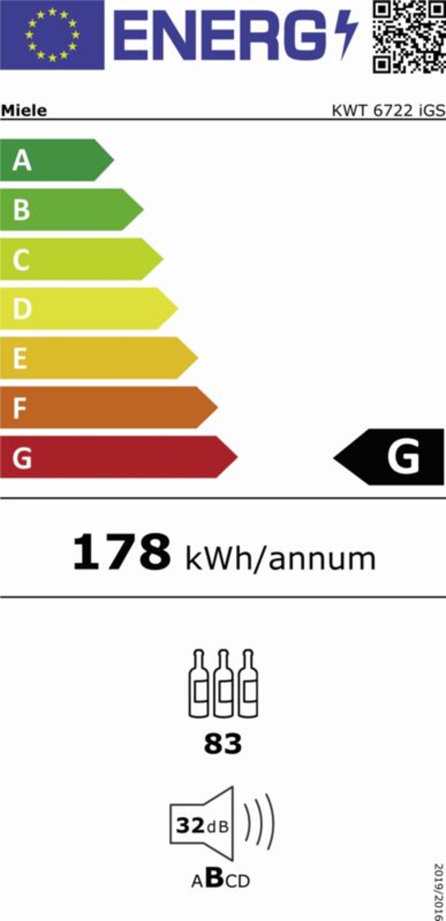 Miele KWT 6722 iGS Einbau-Weinkühlschrank Schwarz 