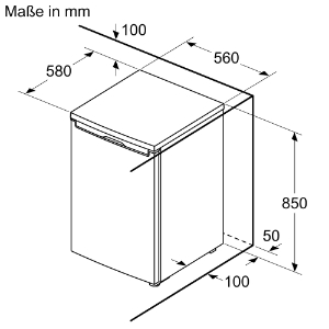 Bosch GTV15NWEB  Tischgefrierschrank, 85 x 56 cm, Weiß 