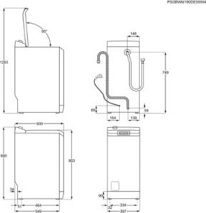AEG LTR6EP4ECO LAVAMAT  Waschmaschinen Toplader Weiss 6kg 1200 U/min,Mengenautomatik / Nachlegefunktion / Wasserstopp 