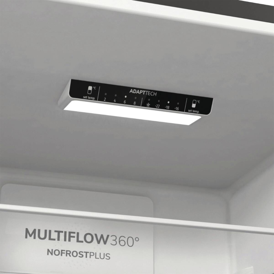 Gorenje NFB612CSXL4  Kühl-Gefrierkombination Stand Nofrost Edelstahl 185 x 60 x 59.2 cm 