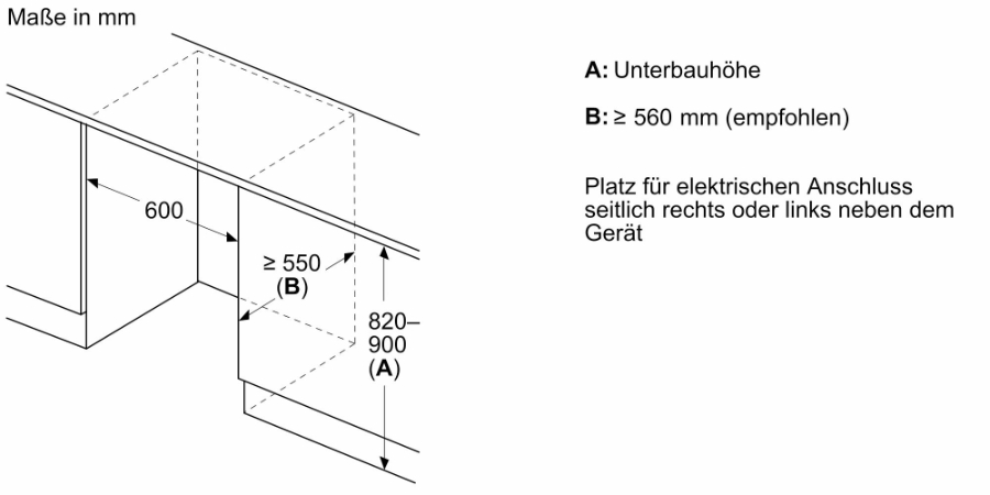Siemens KU21RADE0 Unterbau-Kühlschrank, 82 x 60 cm, Flachscharnier mit Softeinzug