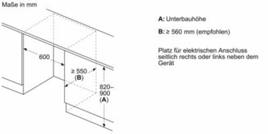 Siemens KU21RVFE0 Kühlschrank Einbau-Unterbau 82 x 59.8 cm  Festtürmontage