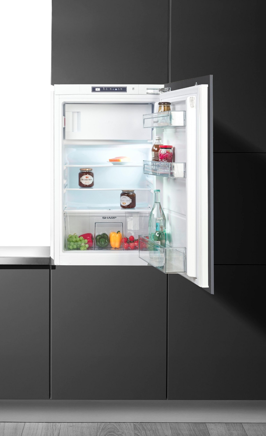 Sharp SJ-LD110E0XD-EU  Einbau Kühlschrank Festtür 87,5 cm hoch, 54 cm breit, (88cm Nische)
