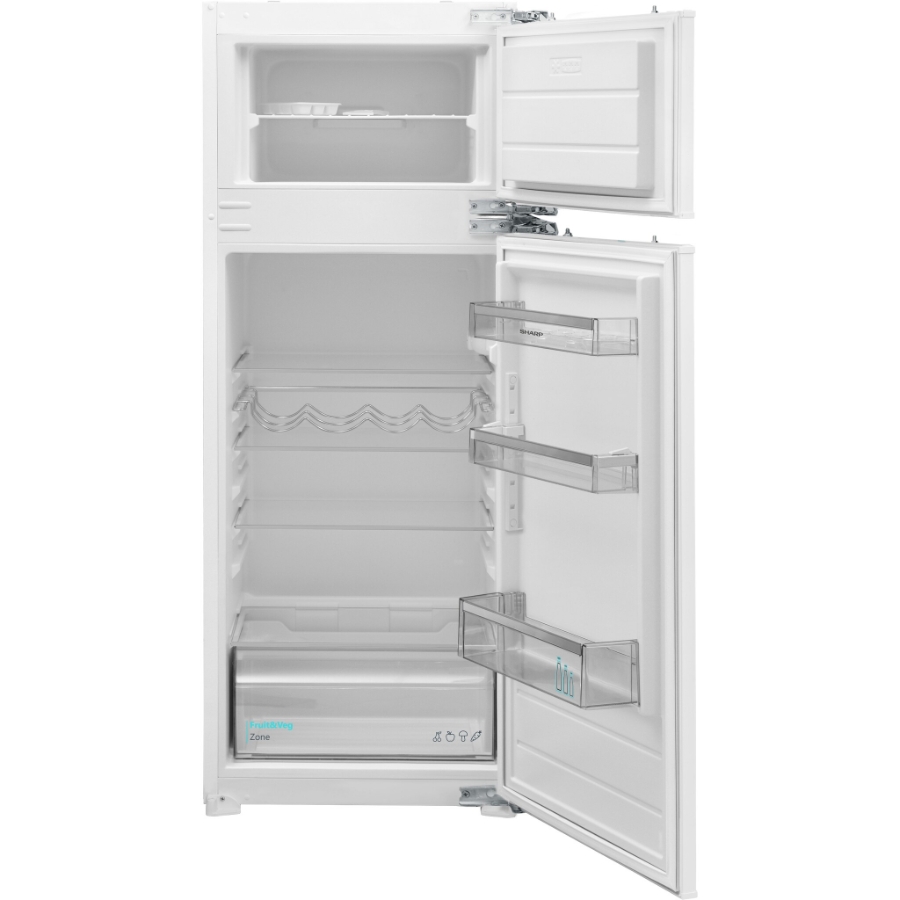 Sharp SJ-TE210T0XD-EU Einbau Kühl-Gefrierkombination Festtür 54 cm breit, (145er Nische)